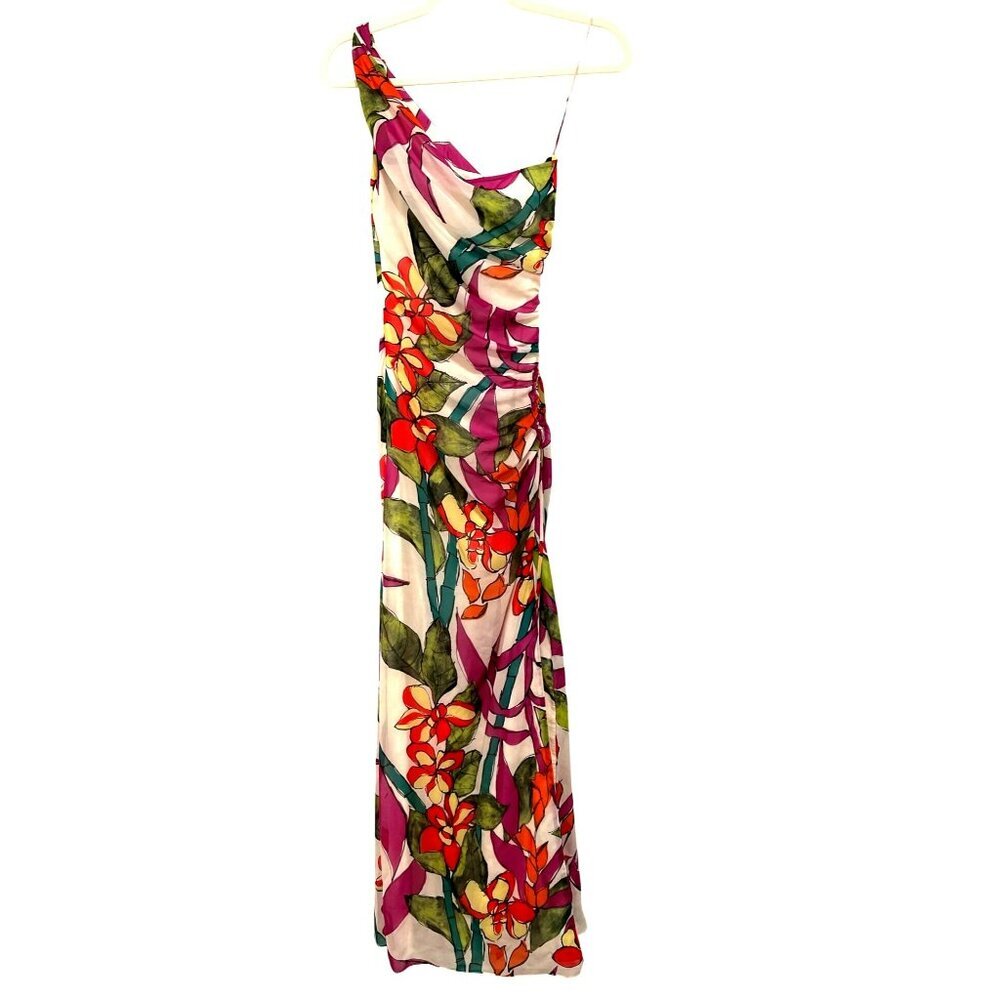 Ungaro $995 Ambrose One Shoulder Floral Maxi Dress XS NWT - Picture 4 of 12